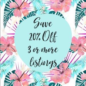20% OFF, 3 OR MORE!